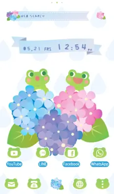 Hydrangeas and Frogs Theme android App screenshot 0