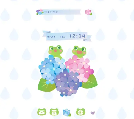 Hydrangeas and Frogs Theme android App screenshot 4